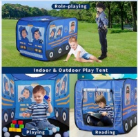 Police Car Kids Play Tent Foldable Pop Up Pretend Play Tent Playhouse for child
