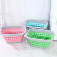 30L Round Plastic collapsible laundry basket foldable pop up laundry basket