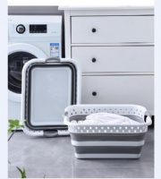 Multi-Functional Folding Laundry Basket Collapsible Plastic Foldable Laundry Basket Plastic Basket